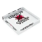 グラフィンの新型コレラウイルス COVID19 01 Acrylic Block :placed flat