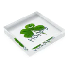 Rocksinkoのよつば様Happy撒き散らし Acrylic Block :placed flat