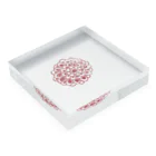 aliceliaの赤いダリア Acrylic Block :placed flat