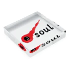 アメリカンベース の魂　soul Acrylic Block :placed flat