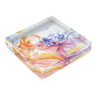 晴金魚-harukingyo-の花の水槽で 結 Acrylic Block :placed flat