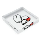 DOTATSU.のRabbit gear ラビットギア Acrylic Block :placed flat