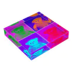 ショップ・かぼちゃの天ぷらのサイケデリックなくまサン Acrylic Block :placed flat