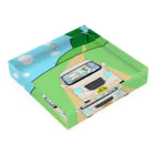 Fortune Campers そっくの雑貨屋さんのなまけもの号 ドライブ Acrylic Block :placed flat