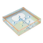 ゆゆのふわふわ Acrylic Block :placed flat