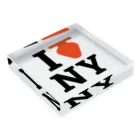 NOBODY754のI love NY アクリルブロックの平置き