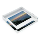 BjjBa4の夜明け前 雲海 Acrylic Block :placed flat