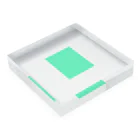 えすぷれっそましーんのエメラルドグリーン　長方形 Acrylic Block :placed flat