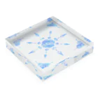 inori.のkaleidoscope (blue) Acrylic Block :placed flat