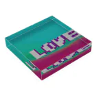 チョッカ店のLOVE Acrylic Block :placed flat