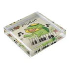 KIYOKA88WONDERLANDのピアノかっぱくん Piano Kappa-kun Acrylic Block :placed flat