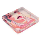 可愛い女の子職人vent4444のお口 Acrylic Block :placed flat