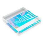 hawaiitaroハワイグッズショップのAloha Honolulu Acrylic Block :placed flat