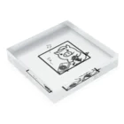 なりぶーのブタ公とレコード Acrylic Block :placed flat