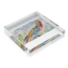 色鉛筆と絵本の世界の鳥 やさん。   錦鶏  Acrylic Block :placed flat