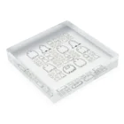 senbaku商店の再帰タイルのおばけたち Acrylic Block :placed flat