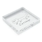 ネコトカゲのねことかげワンポイントT Acrylic Block :placed flat