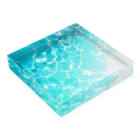 WhClの海の水面A Acrylic Block :placed flat