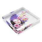 癒しと幸せの占い師・ちぃのお店の恋する乙女 Acrylic Block :placed flat