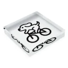 かめつるのわんこ自転車にのる Acrylic Block :placed flat