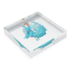 Sui-sai worksのHorizon blue Acrylic Block :placed flat