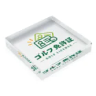 ゴルフ免許証グッズショップのゴルフ免許証 Acrylic Block :placed flat