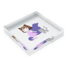 クロム堂のねこみみちゃん Acrylic Block :placed flat