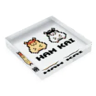 Kickn_lucky_personのハムスターの会　公式グッズ Acrylic Block :placed flat