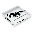 あさずきのRun！Run！Horse Acrylic Block :placed flat