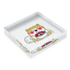 保護犬達の楽園オリジナルグッズのハッピー大吉くん Acrylic Block :placed flat