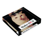 だっくのぬこおこ NUKOOKO(文字が大きいバージョン) Acrylic Block :placed flat