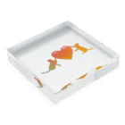 Syunaのハート猫 Acrylic Block :placed flat