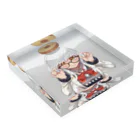 ばうむちゃん小売店の眼鏡ばうむちゃんアクリルブロックA Acrylic Block :placed flat