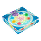 Mandala Mariのチャクラマンダラ Acrylic Block :placed flat