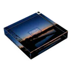 空置き場店のCountryside sunset 〜田舎の夕焼け〜 Acrylic Block :placed flat