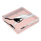 ドミニクのびっくり　ねこ Acrylic Block :placed flat