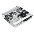 akane_art（茜音工房）のモノクロフラワー（キク） Acrylic Block :placed flat