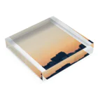 ライ吉ライトのsunset Times Acrylic Block :placed flat