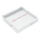 ruby mini moonのロゴ Acrylic Block :placed flat