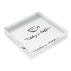 Frame The Sceneryのtakky's coffee (black) Acrylic Block :placed flat