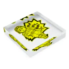 TOMMY★☆ZAWA　ILLUSTRATIONのFly! Fly Boy (イエロー) Acrylic Block :placed flat