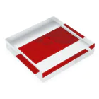 jifの油絵タッチの赤 Acrylic Block :placed flat