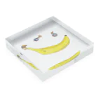 ホームタウンスター　Hometown Star のバナナスマイリー　Banana Smiley Acrylic Block :placed flat