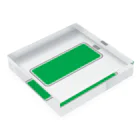 mofulicoのFull battery（緑） Acrylic Block :placed flat