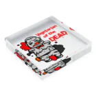 TOMMY★☆ZAWA　ILLUSTRATIONのVegetarian of the DEAD Acrylic Block :placed flat