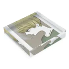 どんこの刈り上げショートとタバコ Acrylic Block :placed flat