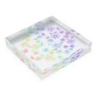 杠葉自由帳のColorful flower Acrylic Block :placed flat