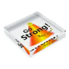 Good wavesのGo Strong！ Acrylic Block :placed flat