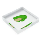 かえるのてぶくろの Mr.よもぎくずし Acrylic Block :placed flat