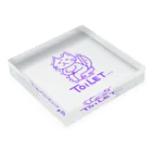 おにぎり亭のトイレねこ Acrylic Block :placed flat